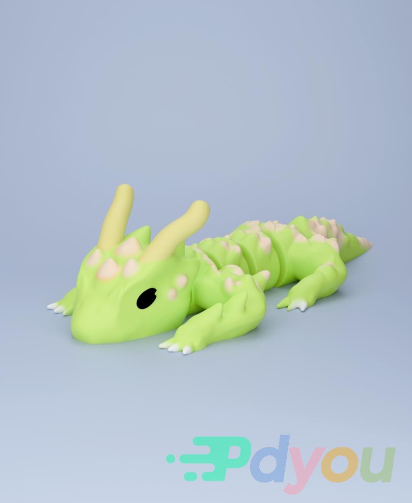 3D 柔性龙钥匙扣
